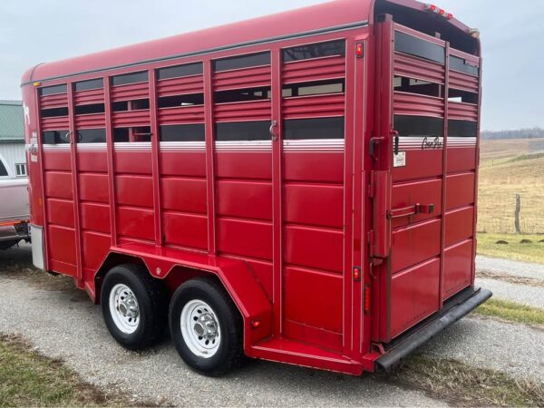 2008 corn pro 16’ livestock bumper trailer - Image 3