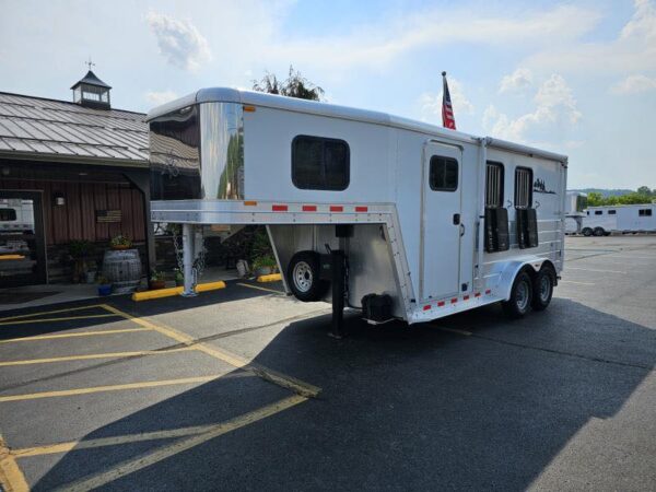 2007 KIEFER 2 HORSE SLANT LOAD WEEKEND PACKAGE HORSE TRAILER